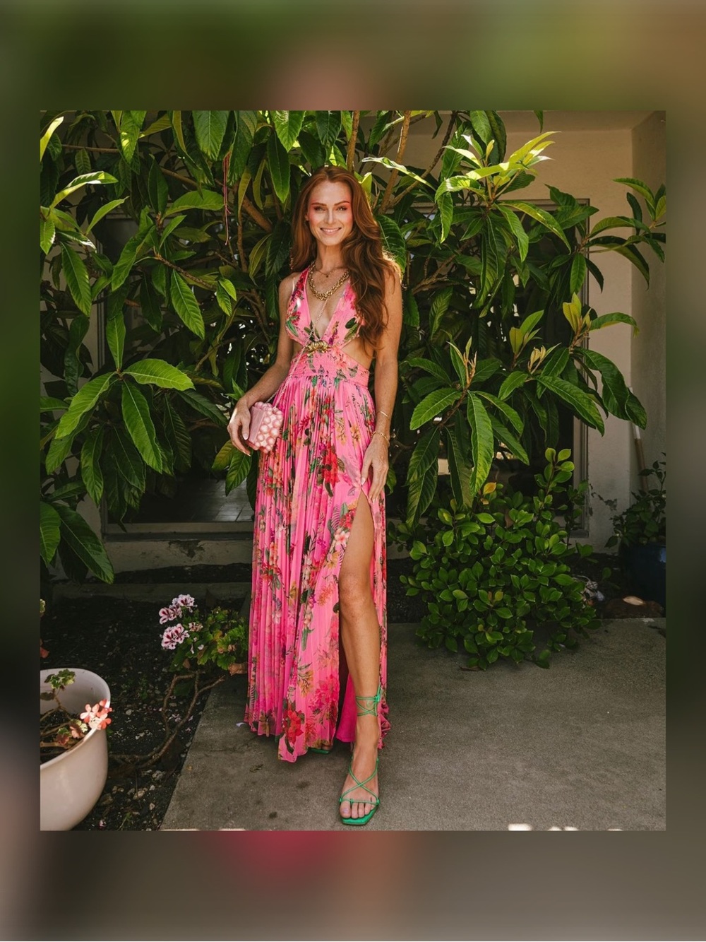 ROCOCO SAND Rue Floral Cut-Out Long Dress - Picture 8 of 8